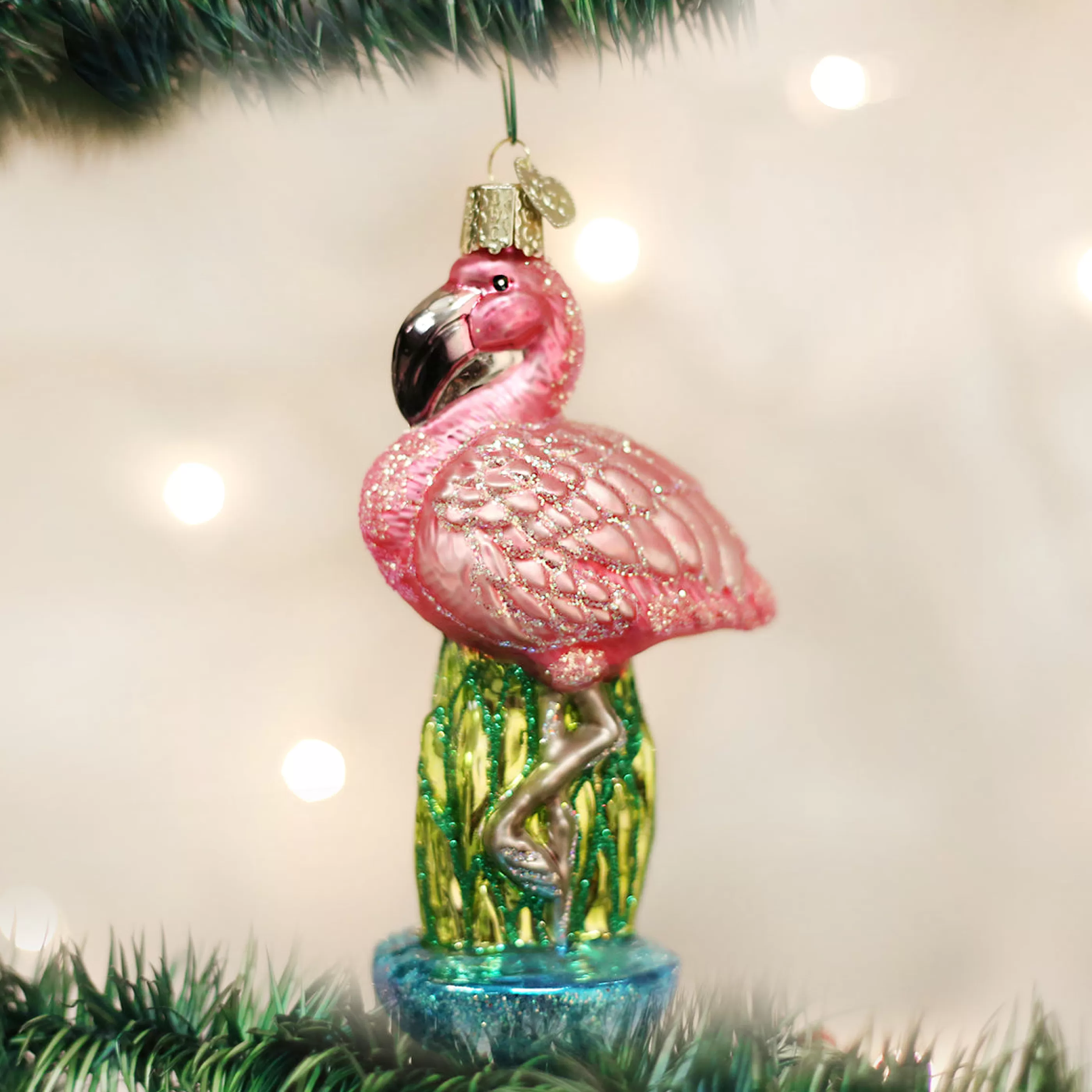 DUPLICATE FACTORY Flamingo Christmas Ornament