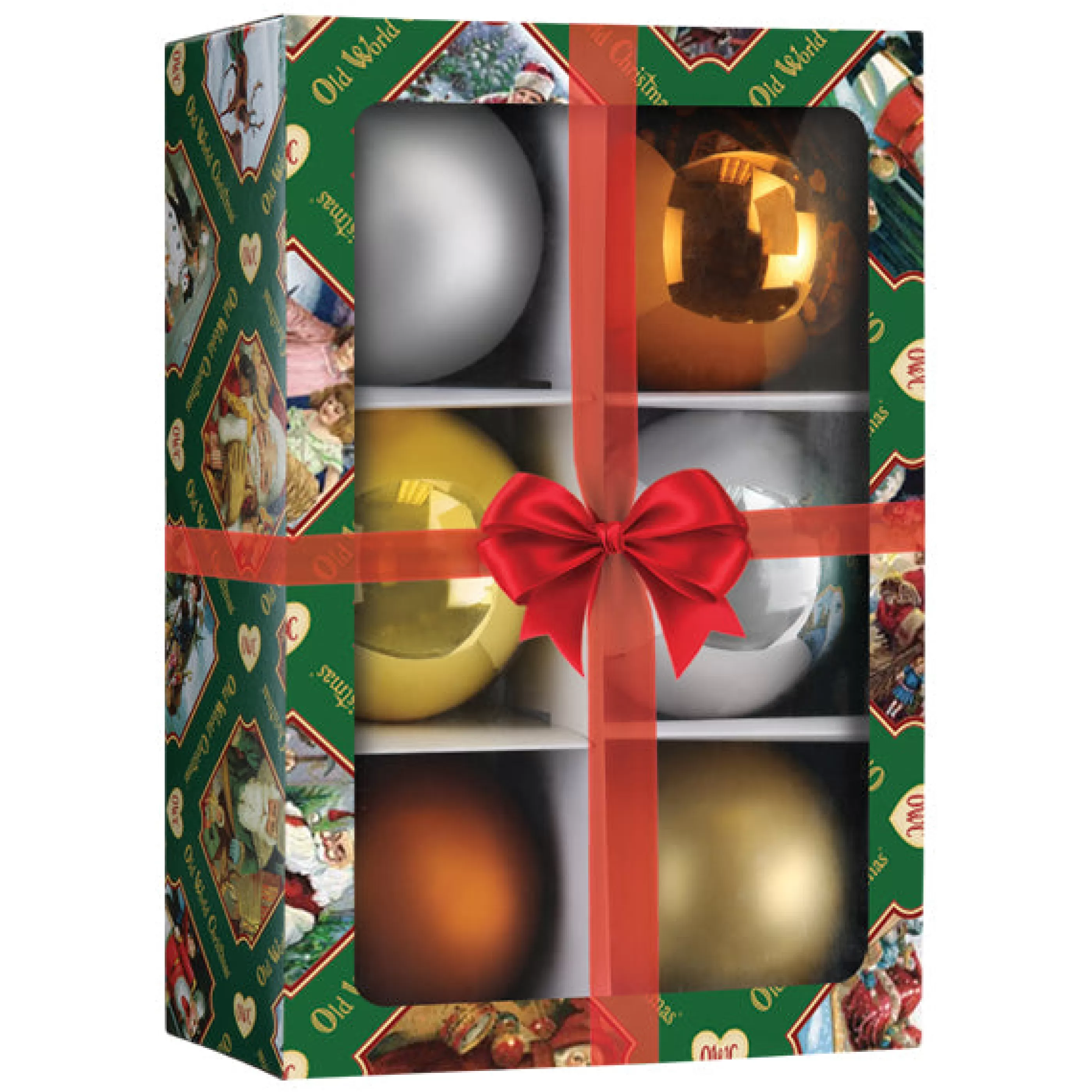 * Metallics Balls - 3.5" 6 Count Ornament