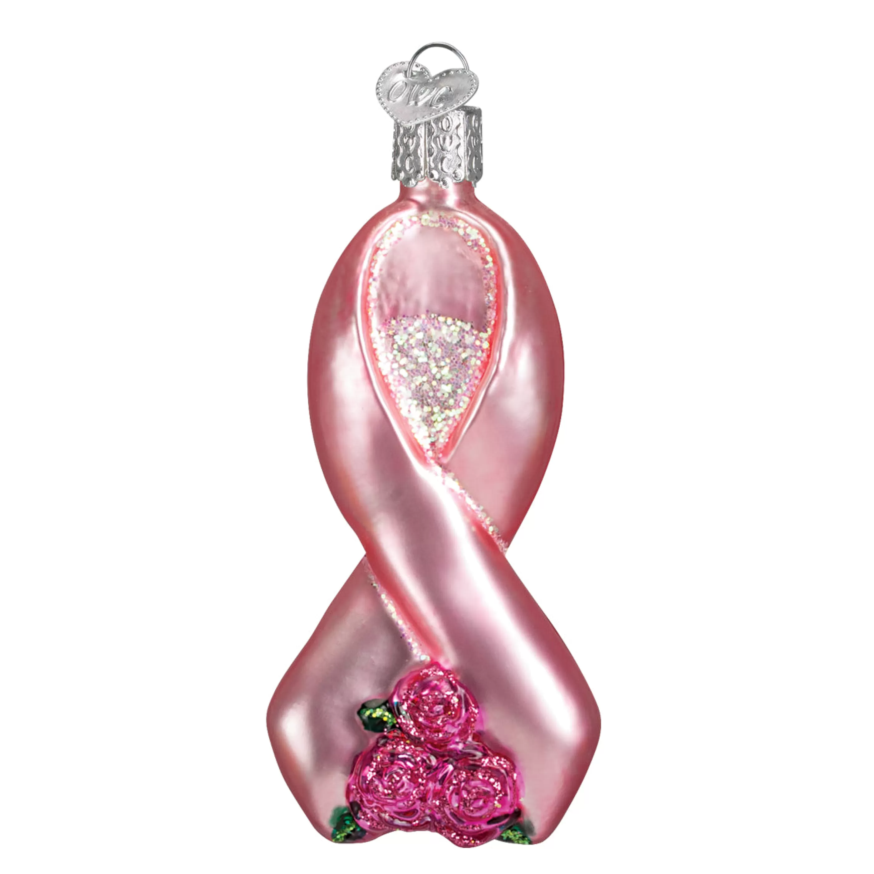 Guining Pink Ribbon With Roses