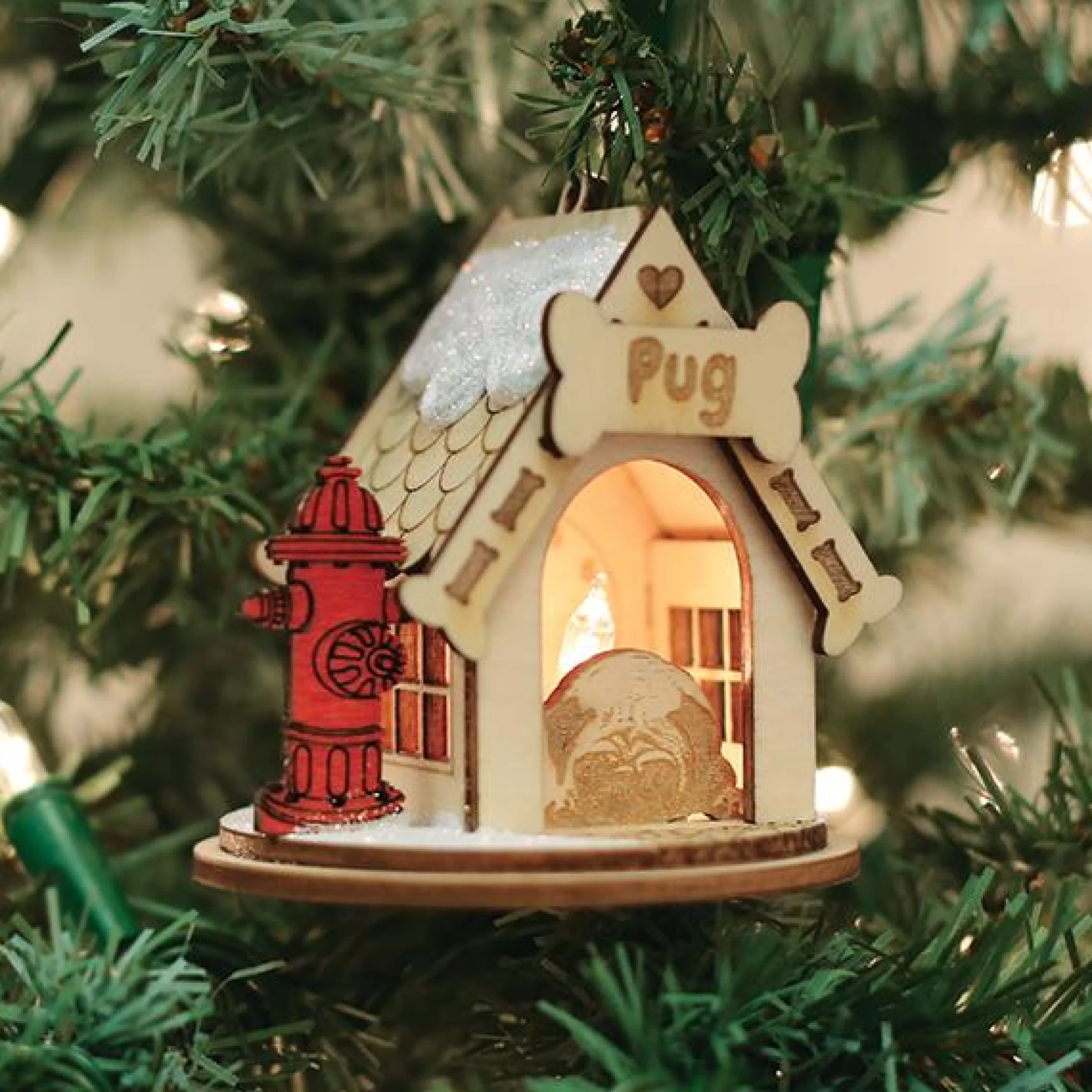 HR Pug-K9110 Ornament