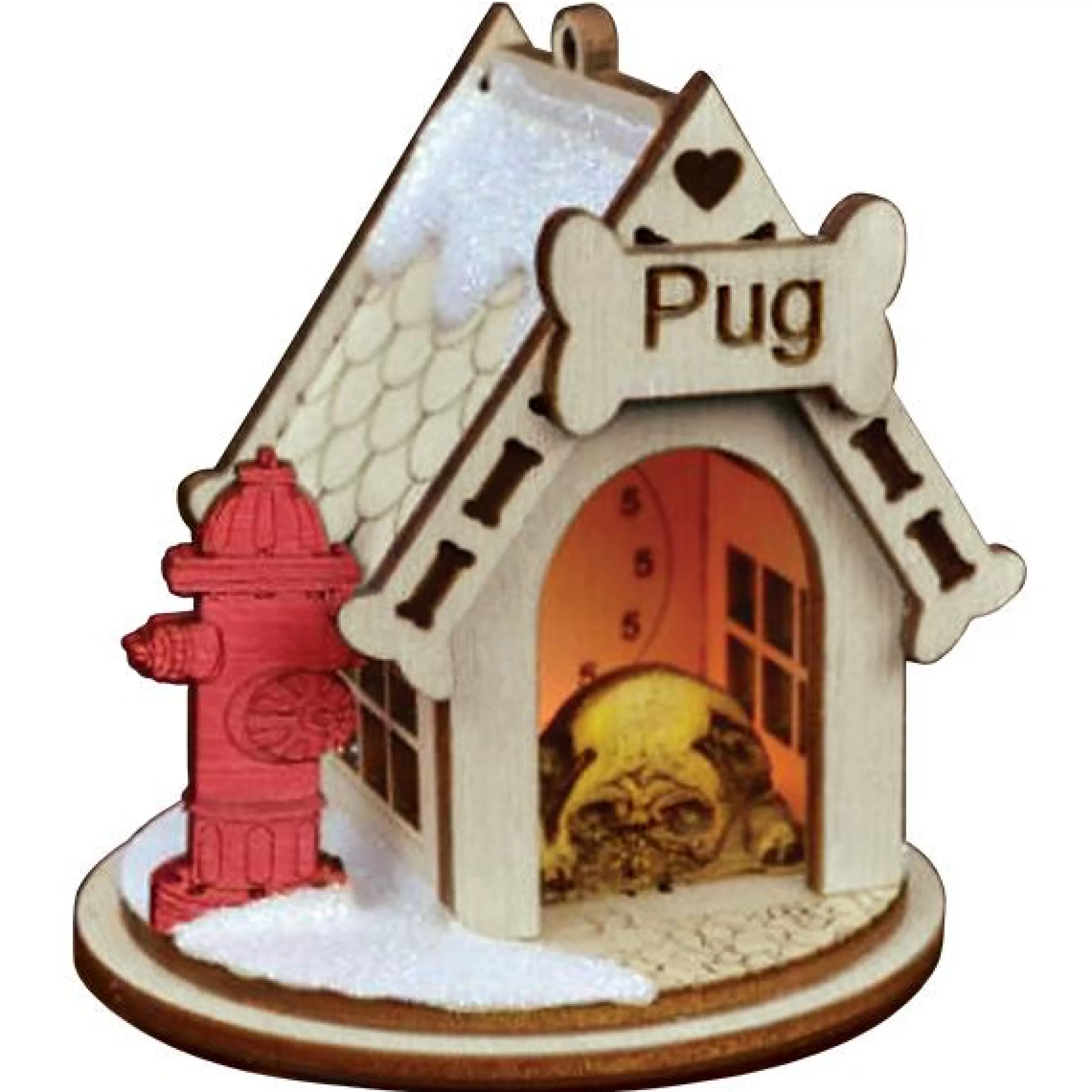 HR Pug-K9110 Ornament