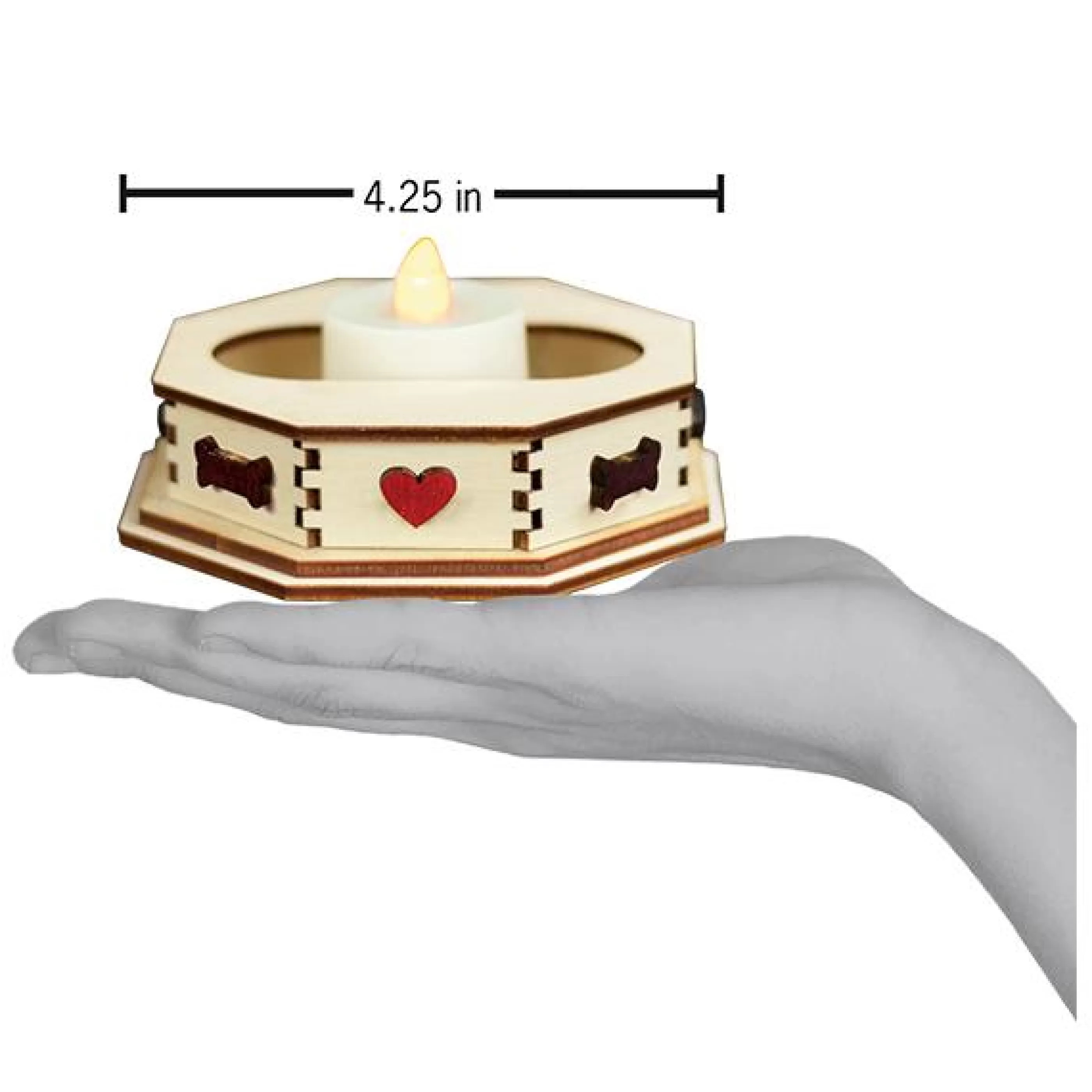 HR Tealight Display-Bone(Sm)-Gcd105D