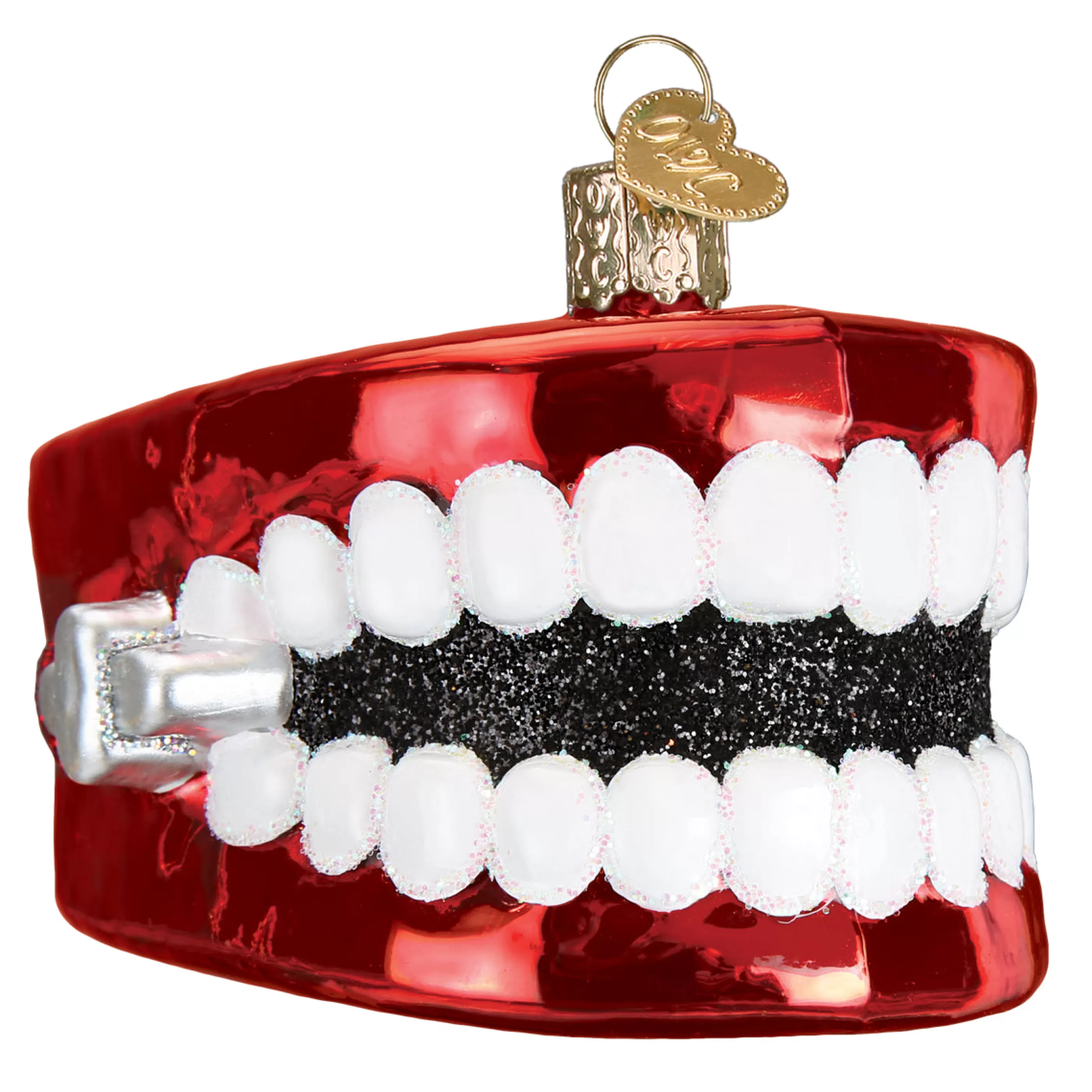 EAST WEST Wind Up Teeth Ornament