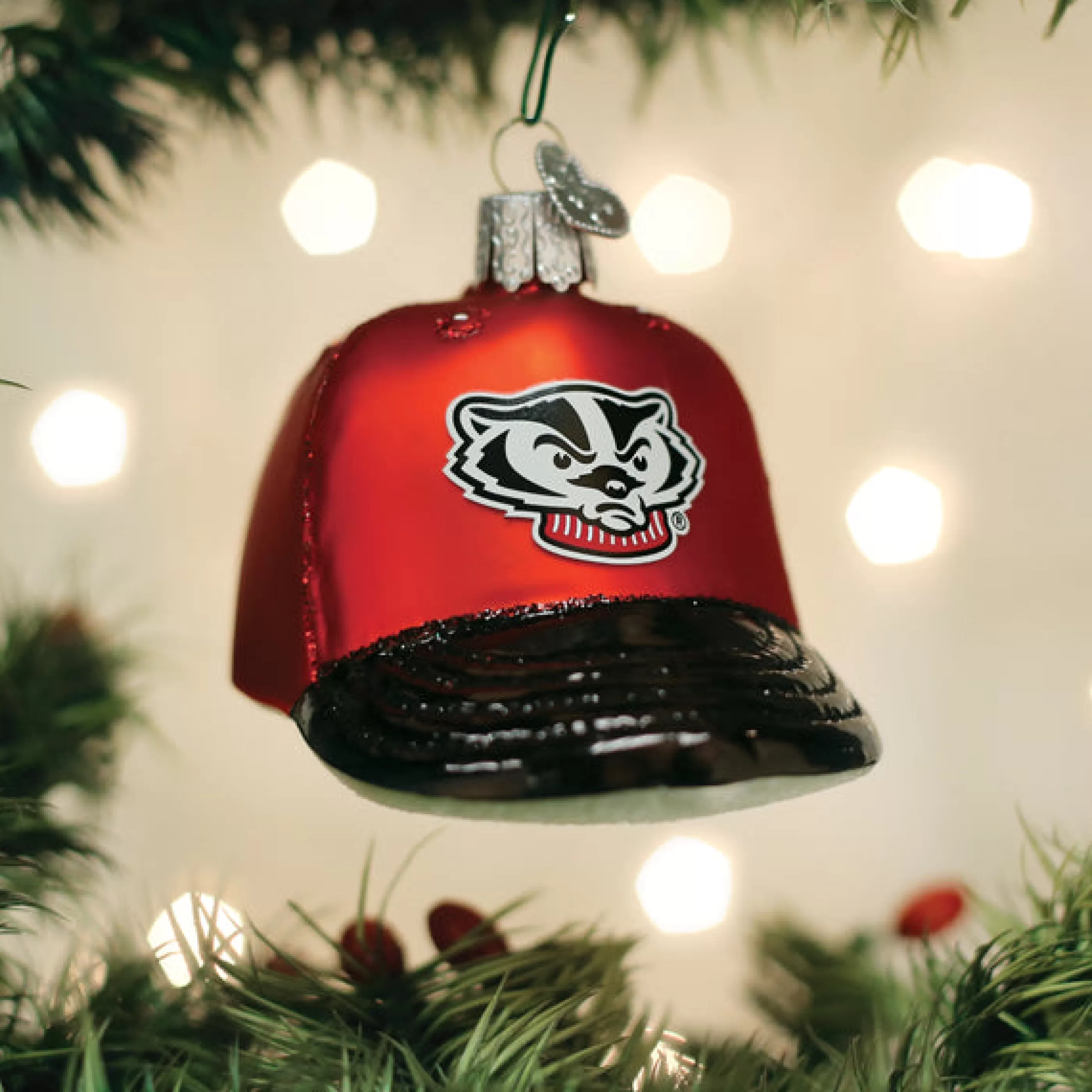 EAST WEST Wisconsin Baseball Cap Ornament