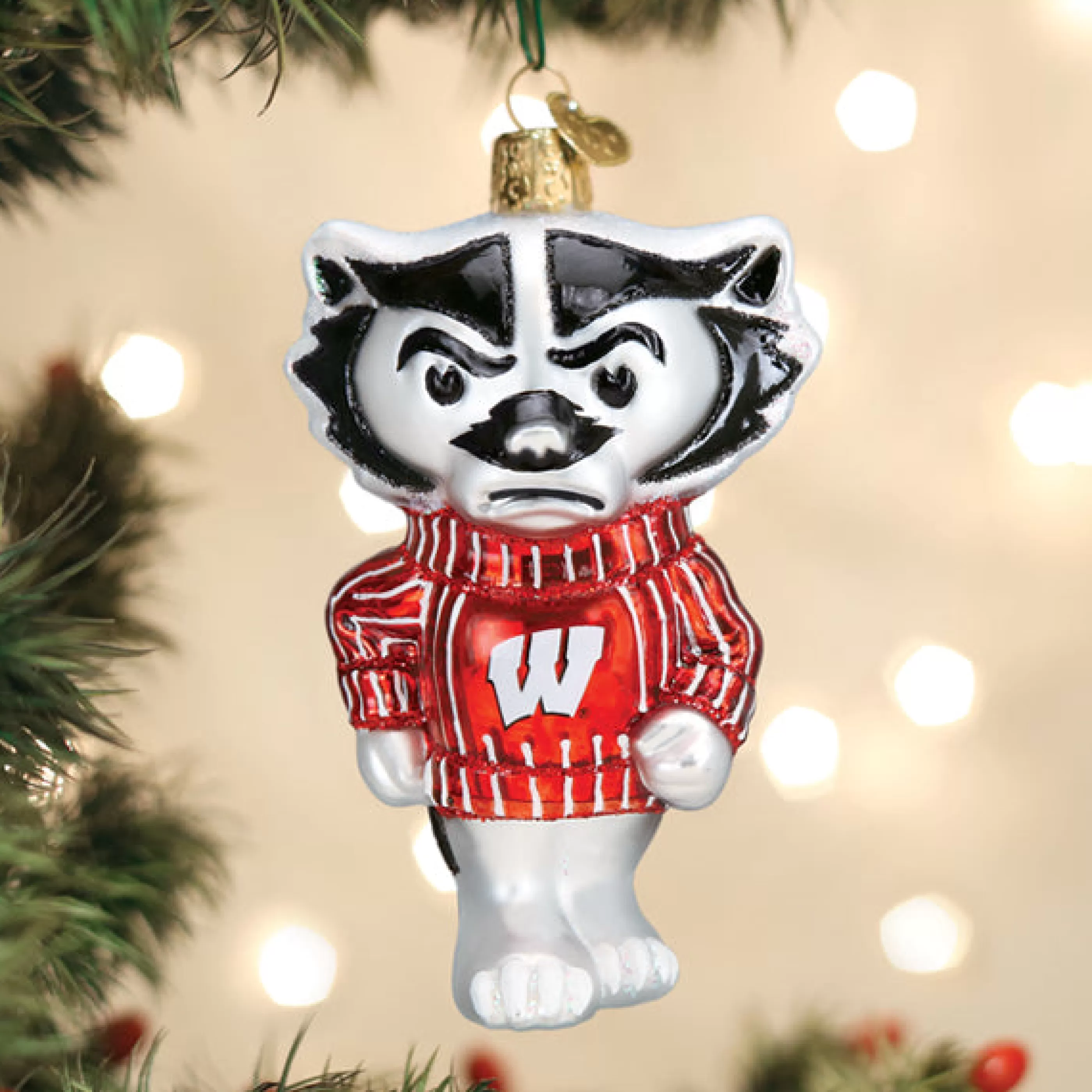 EAST WEST Wisconsin Bucky Ornament