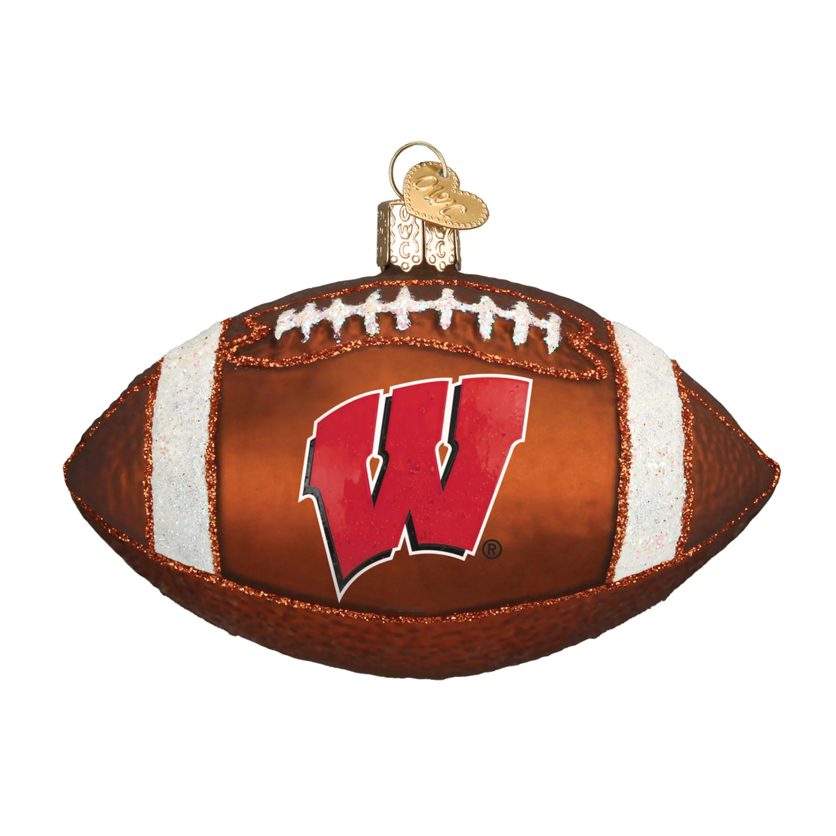 EAST WEST Wisconsin Football Ornament