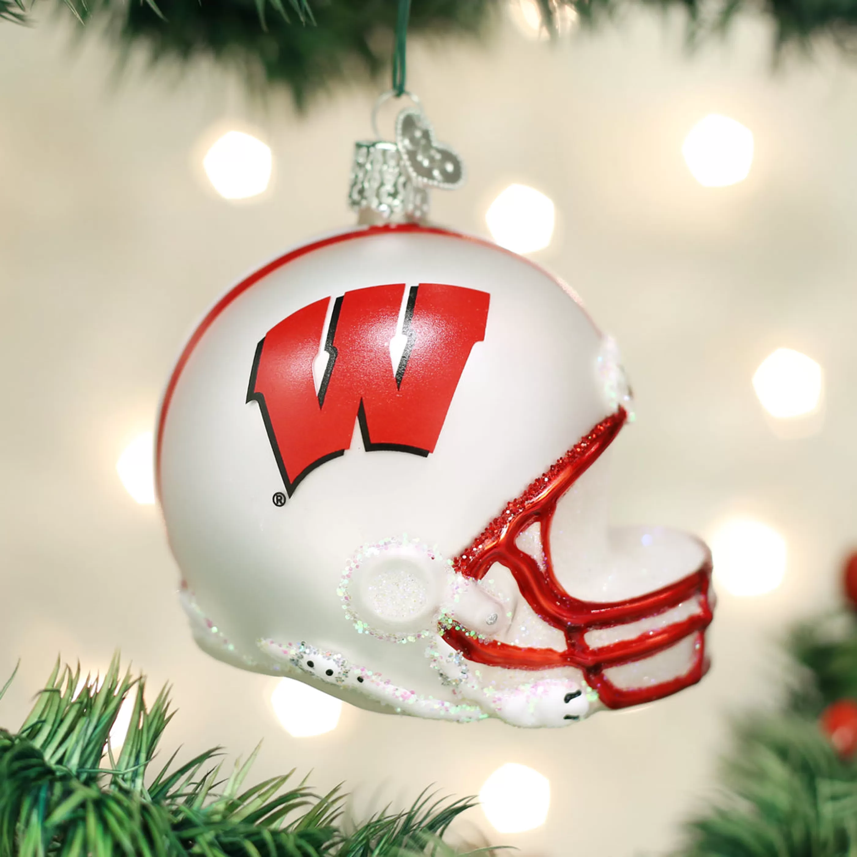 EAST WEST Wisconsin Helmet Ornament