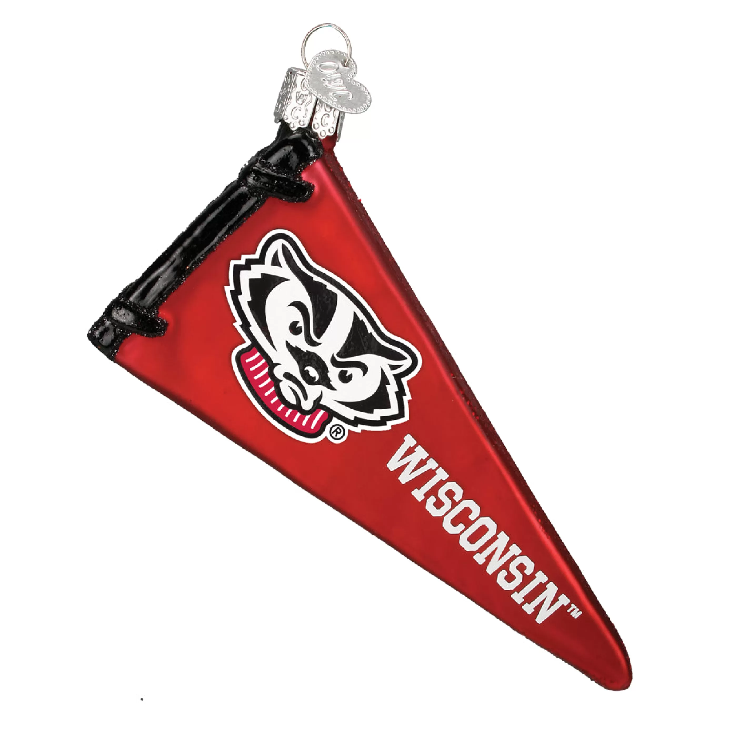 EAST WEST Wisconsin Pennant Ornament