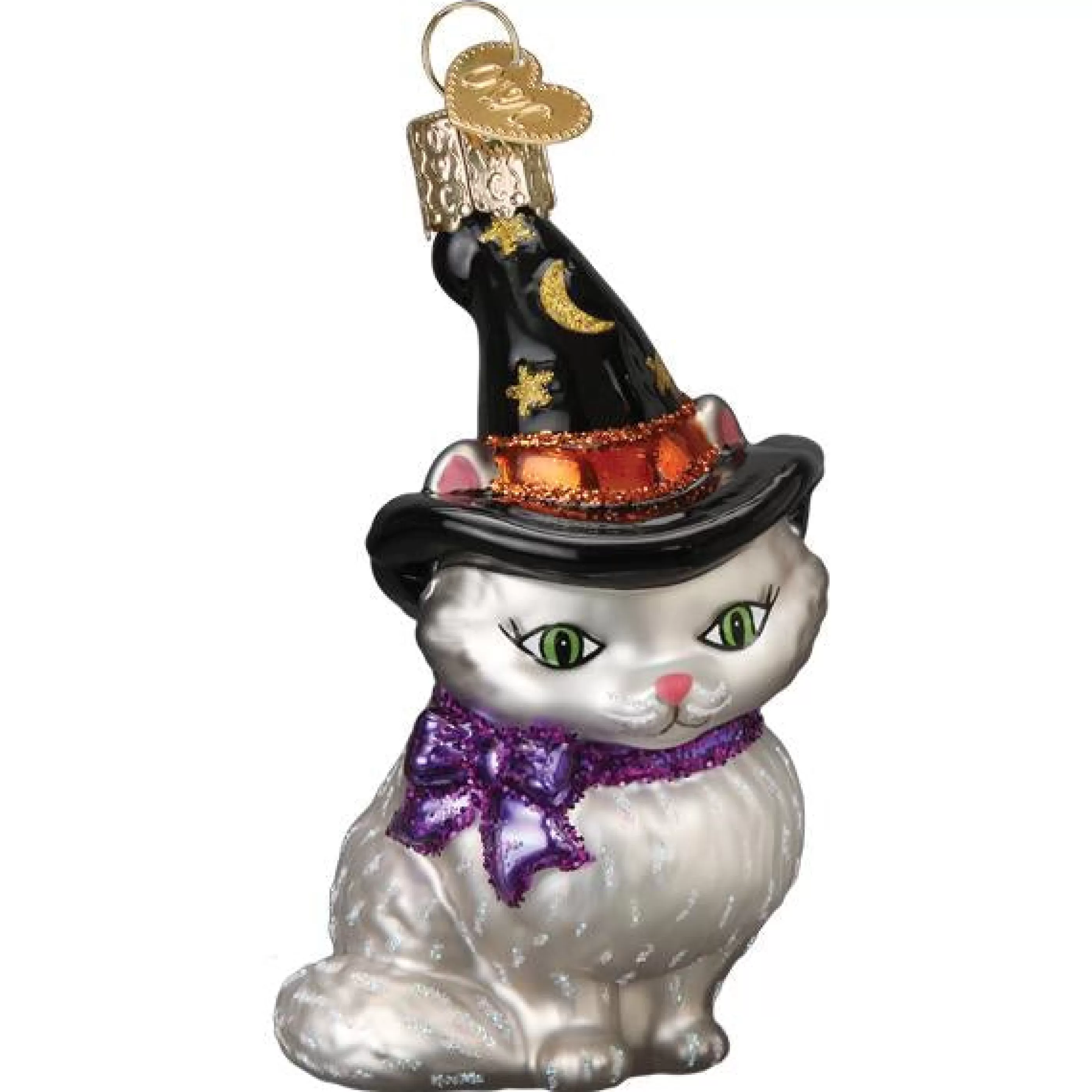 EAST WEST Witch Kitten Ornament